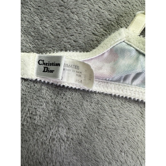 Christian Dior Bra Women's 36A Vintage Balconette Style 4710 Floral lace USA - Picture 7 of 12